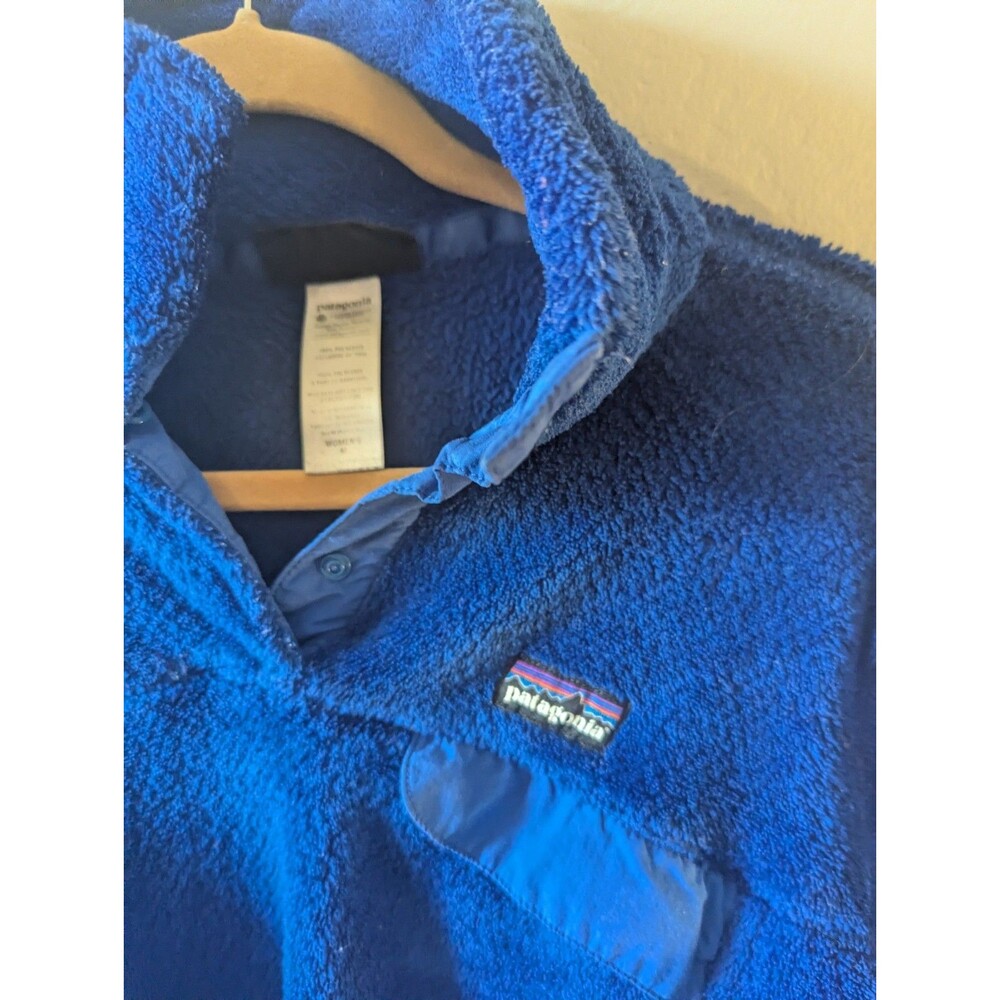 Womens Patagonia Retool Snap T Pullover Royal‎ Blue Jacket Size Medium Polartec